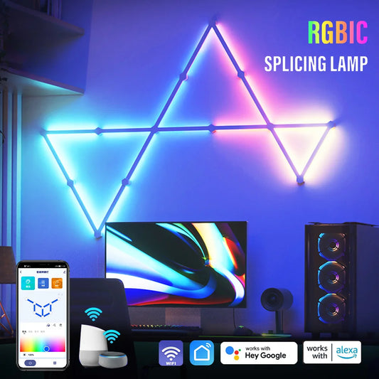 WIFI LED Smart Wall Lamp RGBIC Light Bar DIY