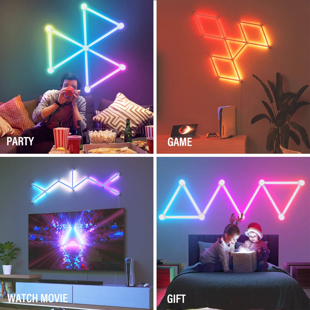 WIFI LED Smart Wall Lamp RGBIC Light Bar DIY